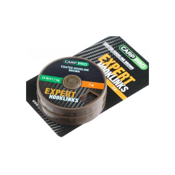 Поводковый в оболочке CARP PRO 25LB 7M коричневый, фото , изображение 2