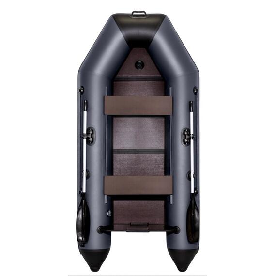 Надувная лодка Аква 2900 (слань-книжка, киль) графит/черный, фото 