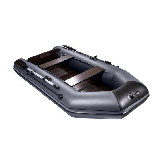Надувная лодка Аква 2900 (слань-книжка, киль) графит/черный, фото , изображение 3