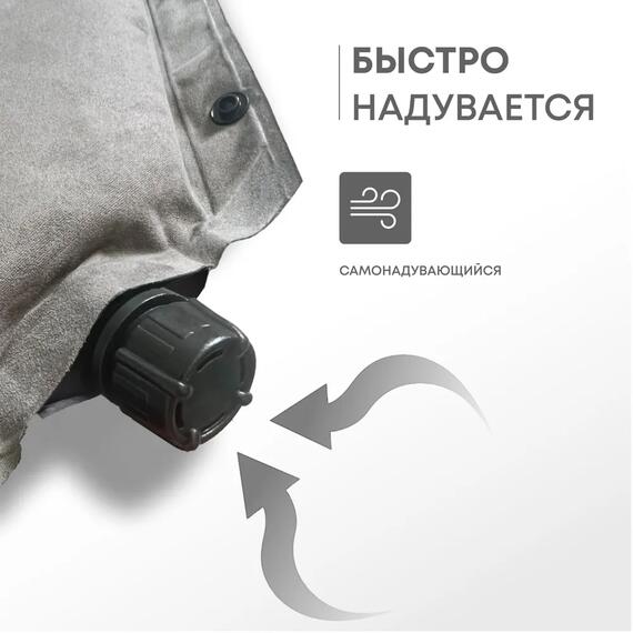 Коврик туристический RSP Velour 50, серый, фото , изображение 5