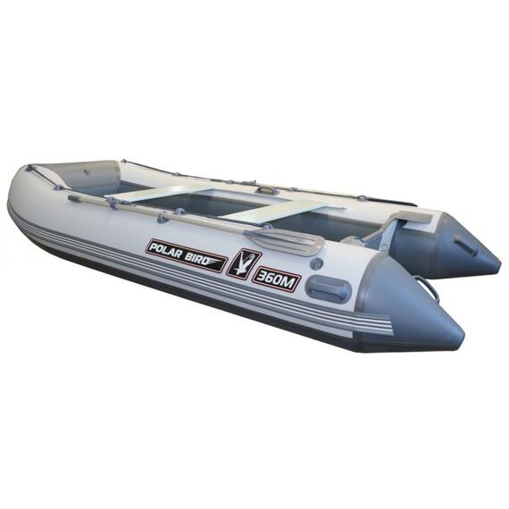 Надувная лодка Polar Bird 360M NEW Merlin Кречет (стеклокомпозит) серый белый, Цвет: серый/белый, фото , изображение 3