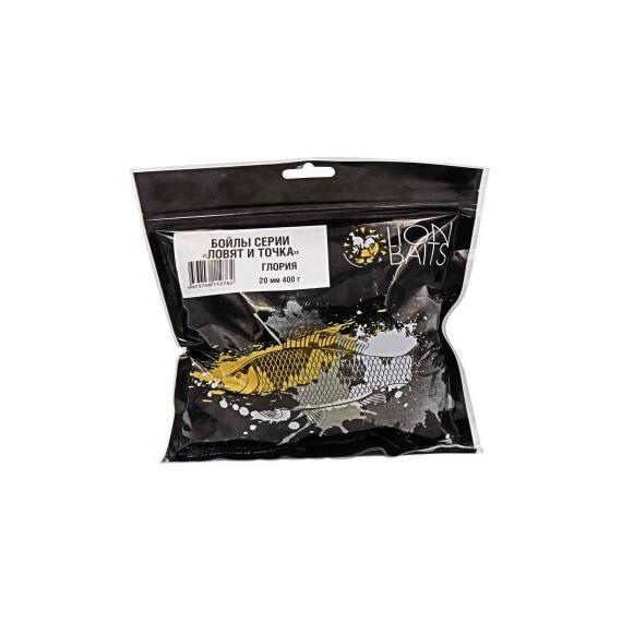 LION BAITS Бойлы 20мм "Глория" 400гр (клубника - купаж 2 видов), Цвет: бордовый, Диаметр (мм): 20, фото 