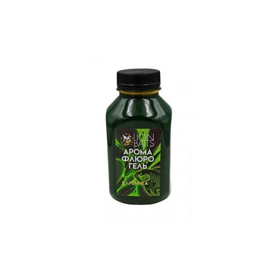Lion Baits Арома Флюро-гель "Клубника" 300 мл, Цвет: зеленый, фото 