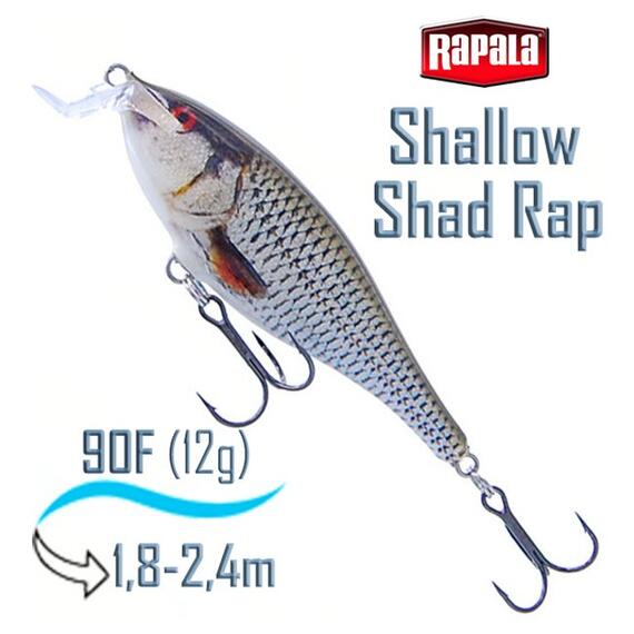 Воблер RAPALA Shallow Shad Rap 09, ROL, Цвет: ROL, фото 