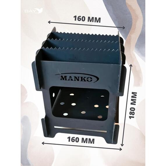 Печь туристическая MANKO походная щепочница "Турист" 16х16х18см, фото , изображение 5