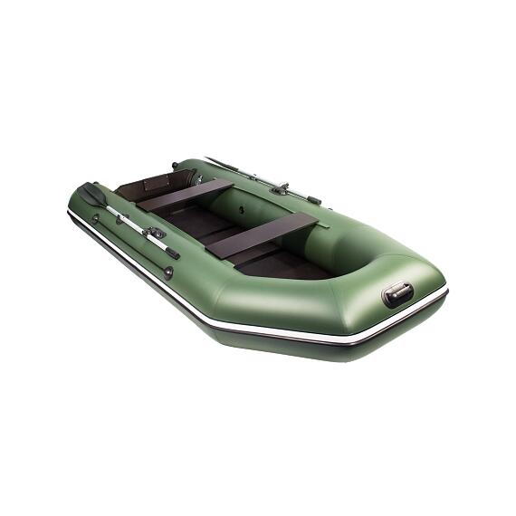 Надувная лодка Аква 3200 (слань-книжка, киль) Зеленая