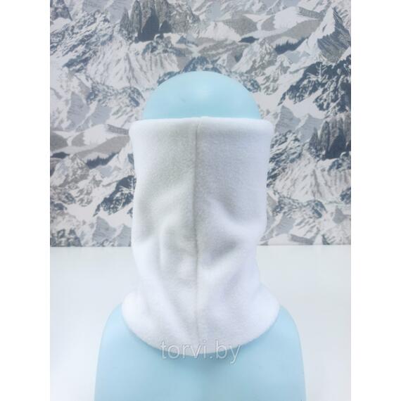 Бафф двойной флисовый, MaxWarm, белый, Цвет: белый, Размер: L/XL, Длина, см: 40, фото , изображение 2