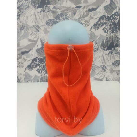 Бафф с фиксатором 1-слойный флисовый, оранжевый, Цвет: оранжевый, Размер: one size, Длина, см: 40, фото , изображение 2