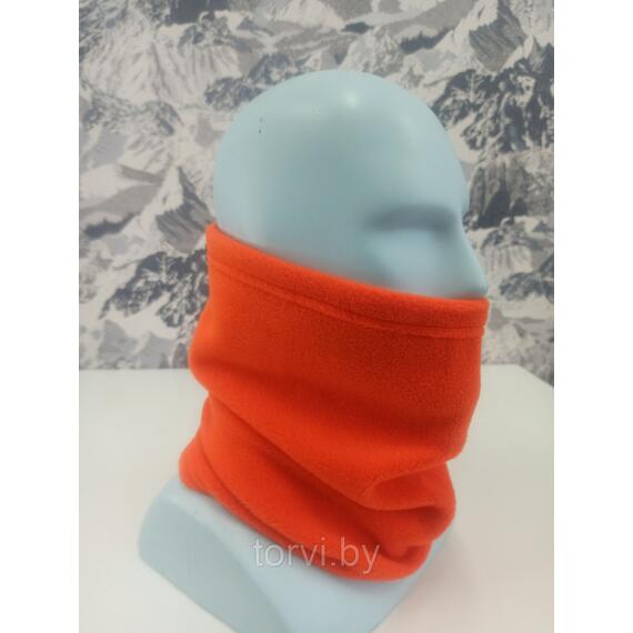 Бафф с фиксатором 1-слойный флисовый, оранжевый, Цвет: оранжевый, Размер: one size, Длина, см: 40, фото , изображение 3