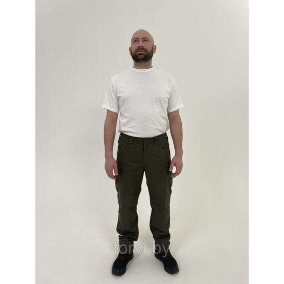 Брюки карго Панда, рост 176, твил, размер 46, олива, фото , изображение 2