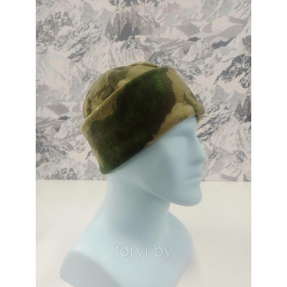 Шапка флисовая двухслойная, супертёплая MaxWarm (флис 280 г/м2*2) мох, Цвет: мох, Размер: one size, фото 