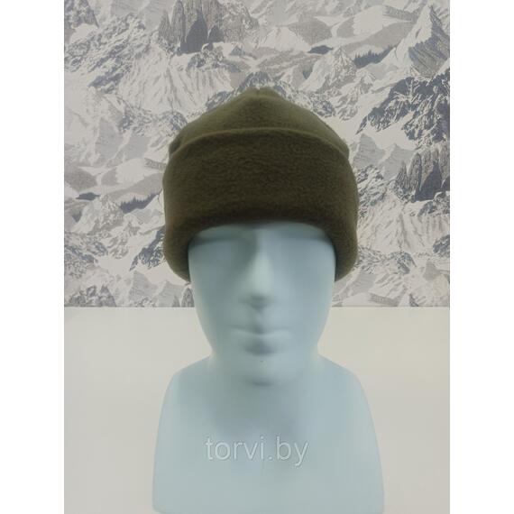 Шапка флисовая двухслойная, супертёплая MaxWarm (флис 280 г/м2*2) олива, Цвет: олива, Размер: one size, фото , изображение 3