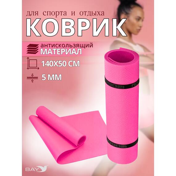 Коврик туристический ISOLON Fitness 1400х500х5 фуксия, фото 