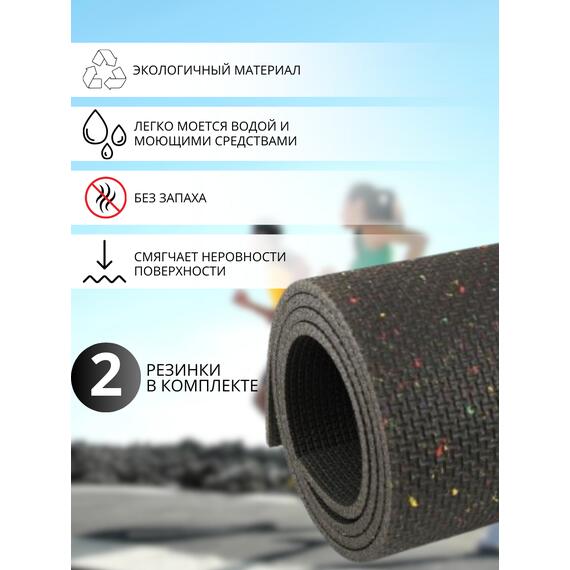 Коврик туристический ISOLON Decor Калейдоскоп 1800х600х8 т.сер, фото , изображение 3