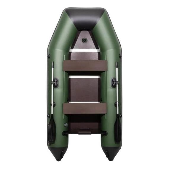 Надувная лодка Аква 2900 (слань-книжка, киль) зеленый черный, фото 