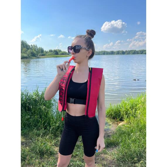 Жилет самонадувающийся спасательный LifeJacket красный, Цвет: красный, фото , изображение 11