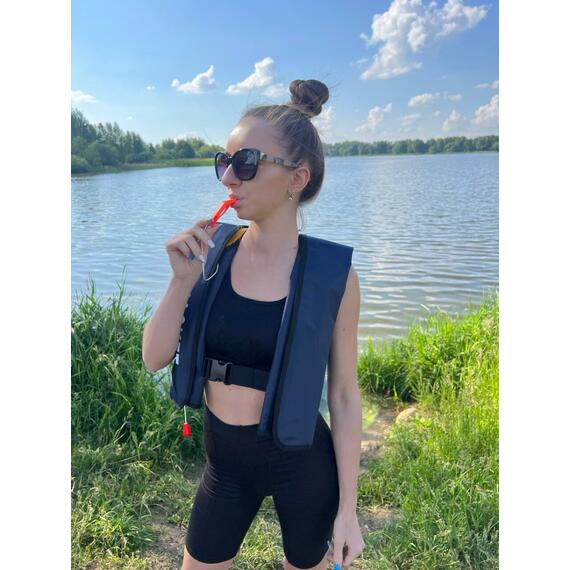 Жилет самонадувающийся спасательный LifeJacket темно-синий, Цвет: темно-синий, фото , изображение 11