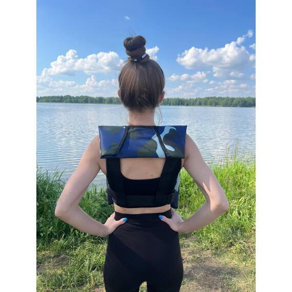 Жилет самонадувающийся спасательный LifeJacket камуфляж синий, Цвет: камуфляж синий, фото , изображение 12