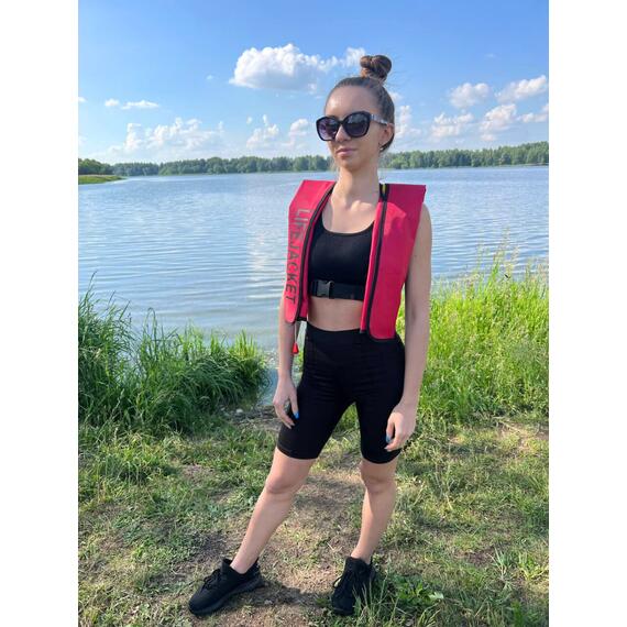 Жилет самонадувающийся спасательный LifeJacket красный, Цвет: красный, фото , изображение 12