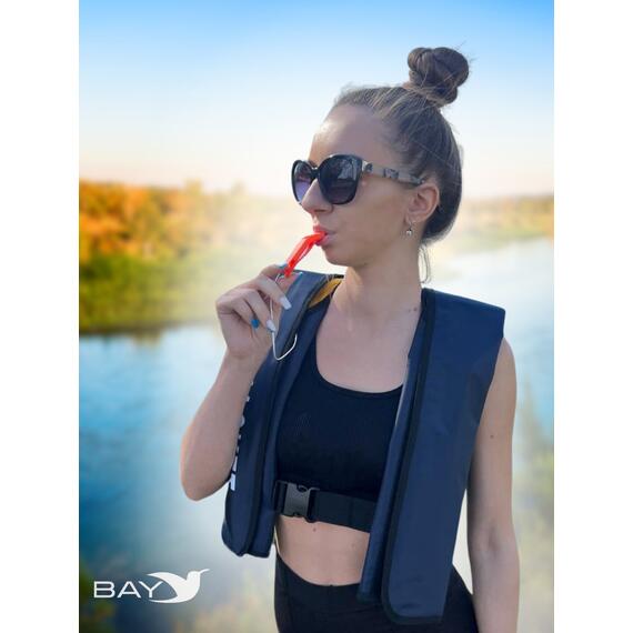 Жилет самонадувающийся спасательный LifeJacket темно-синий, Цвет: темно-синий, фото , изображение 6