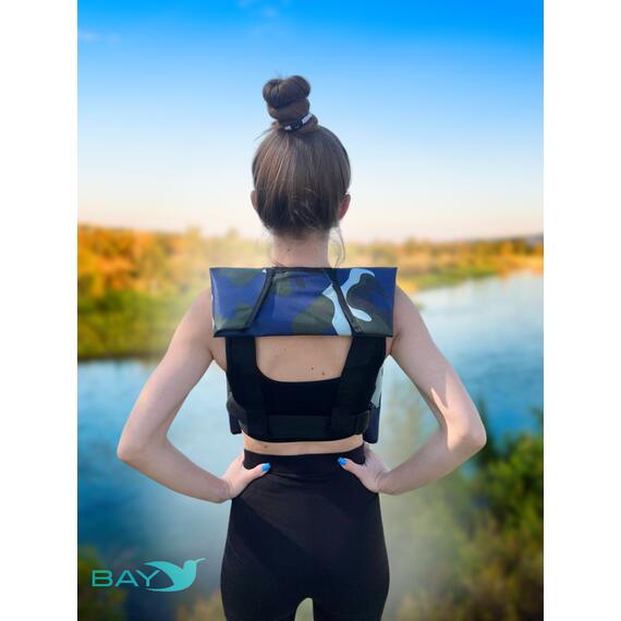 Жилет самонадувающийся спасательный LifeJacket камуфляж синий, Цвет: камуфляж синий, фото , изображение 7