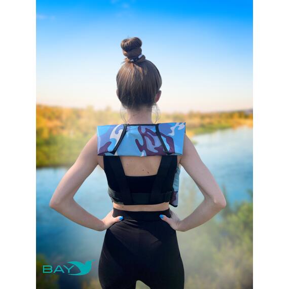 Жилет самонадувающийся спасательный LifeJacket камуфляж голубой, Цвет: камуфляж голубой, фото , изображение 7