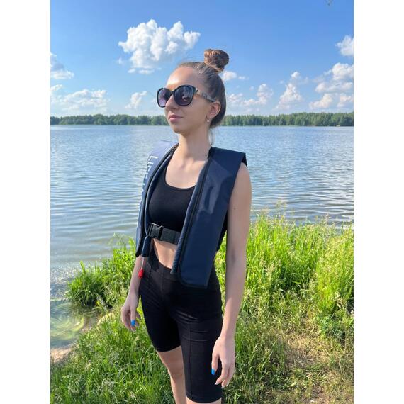 Жилет самонадувающийся спасательный LifeJacket темно-синий, Цвет: темно-синий, фото , изображение 9