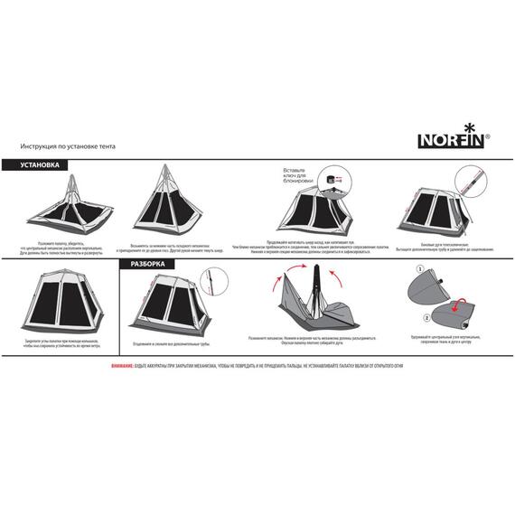 Тент-шатер автомат. Norfin TORINO NF NF-10803, фото , изображение 3