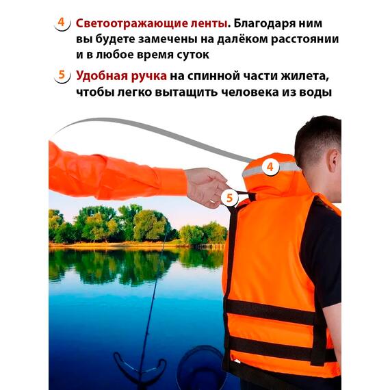 Жилет рыбака двухсторонний BAY до 120 кг, фото , изображение 5