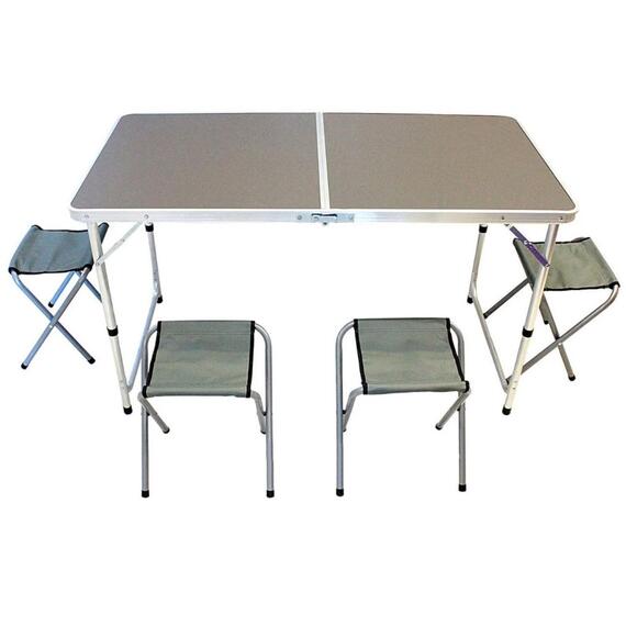 Набор складной мебели: стол и 4 стула, 120х60х70 см, (ДЕ-404), «Дружба», фото 