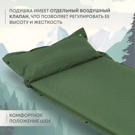 Коврик туристический RSP Sunny 75, зеленый, фото , изображение 5