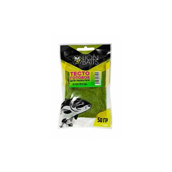 Lion Baits Тесто готовое для рыбалки "Кукуруза" 50гр, фото 