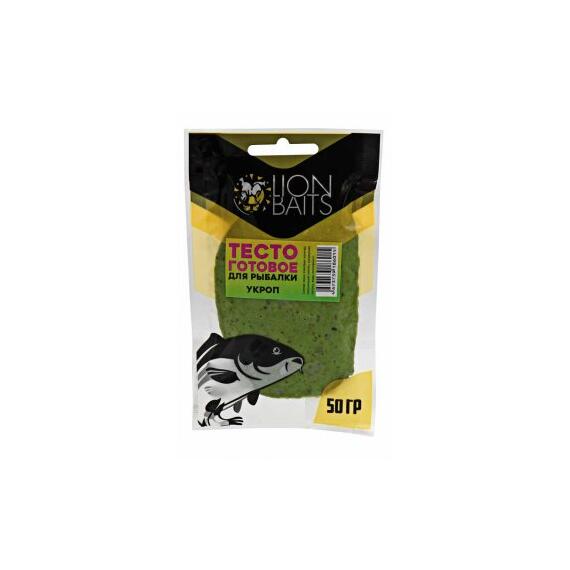 Lion Baits Тесто готовое для рыбалки "Укроп" 50гр, фото 