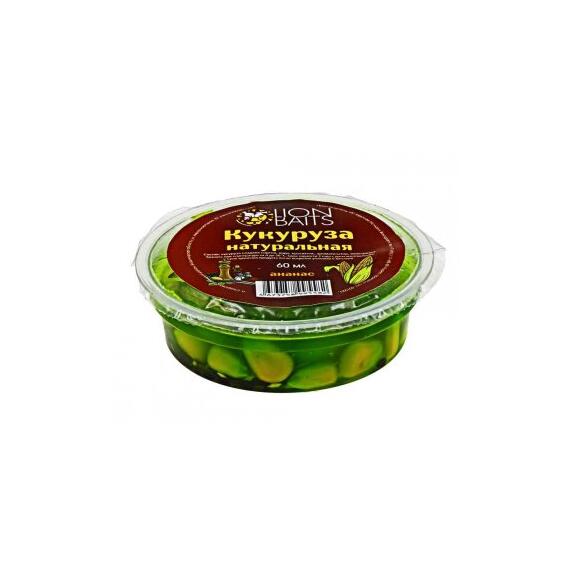 Lion baits Кукуруза натуральная в пластиковой банке (запайка) "Ананас" 60мл, фото 