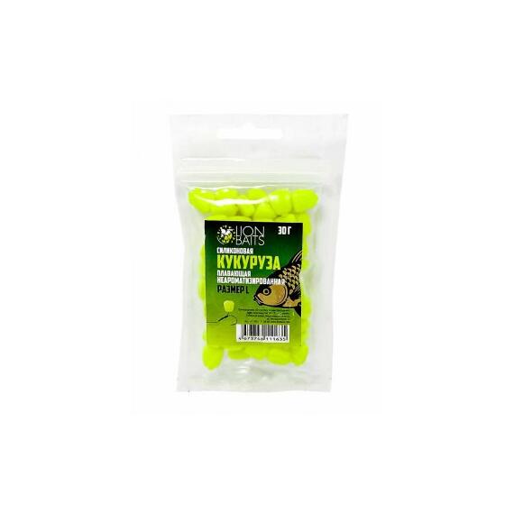 Кукуруза силиконовая плавающая не ароматизированная "Желтая" 10х7мм 30гр, Цвет: желтый, Диаметр (мм): 10х7, фото 