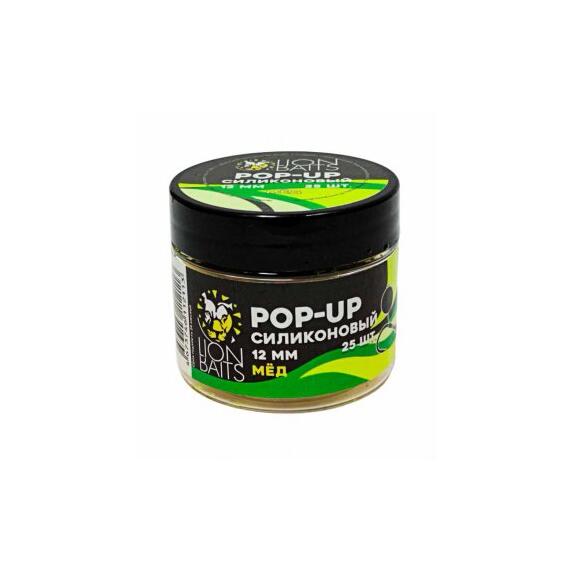 Lion Baits Бойлы плавающие Pop-Up Силиконовый "Мед" 12мм (25шт), Цвет: желтый, Вкус: Мед, Диаметр (мм): 12, фото 