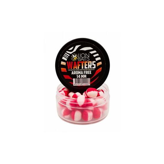 Бойлы нейтральной плавучести (Wafters) "Aroma Free" (без аромы) красно-белый 14мм, Цвет: красно-белый, Диаметр (мм): 14, фото , изображение 2