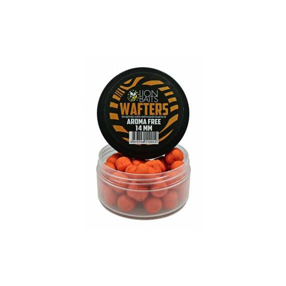 Бойлы нейтральной плавучести (Wafters) "Aroma Free" (без аромы) оранжевый 14мм, Цвет: белый, Диаметр (мм): 14, фото , изображение 2