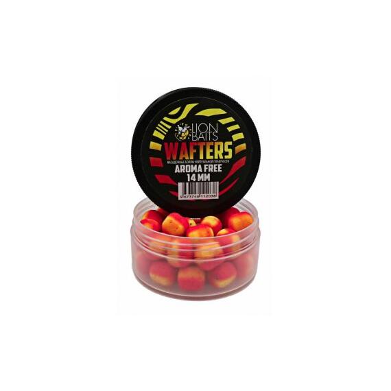 Бойлы нейтральной плавучести (Wafters) "Aroma Free" (без аромы) желто-красный 14мм, Цвет: желто-красный, Диаметр (мм): 14, фото , изображение 2