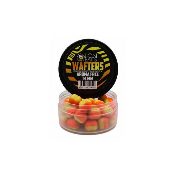 Бойлы нейтральной плавучести (Wafters) "Aroma Free" (без аромы) желто-оранж 14мм, Цвет: желто-оранжевый, Диаметр (мм): 14, фото , изображение 4