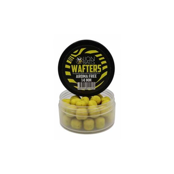 Бойлы нейтральной плавучести (Wafters) "Aroma Free" (без аромы) желтый 14мм, Цвет: желтый, Диаметр (мм): 14, фото , изображение 4