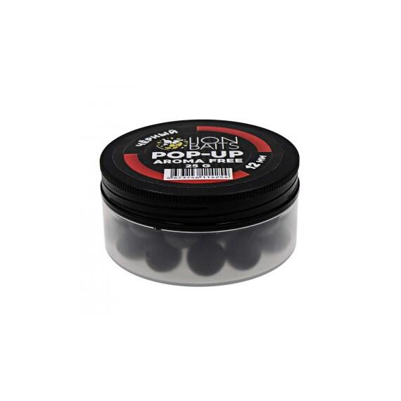 Lion Baits Бойлы плавающие Pop-Up "Aroma Free" (без аромы) черный 12 мм, Цвет: черный, Диаметр (мм): 12, фото 