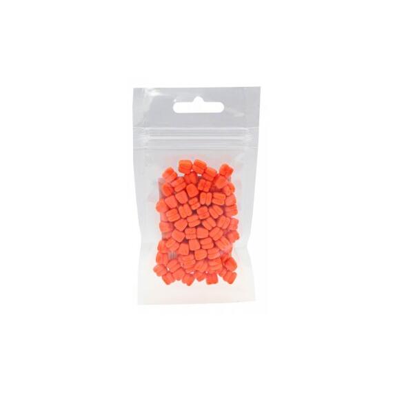 Кукуруза силиконовая плавающая не ароматизир. Двойная "Оранж" М 8х7мм 20гр, Цвет: оранжевый, Диаметр (мм): 8х7, фото , изображение 2