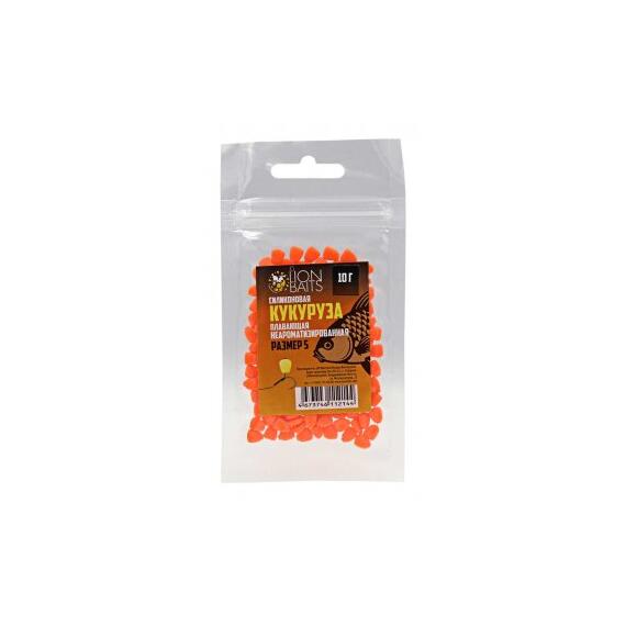 Кукуруза силиконовая плавающая не ароматизированная "Оранжевая" 6х5мм 10гр, Цвет: оранжевый, Диаметр (мм): 6х5, фото 