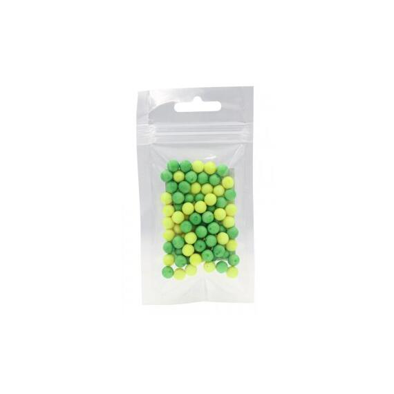 Горох силиконовый плавающий не ароматизированный в зип-пакете 8мм 15гр, Цвет: желтый/зеленый, Вкус: Горох, Диаметр (мм): 8, фото , изображение 2