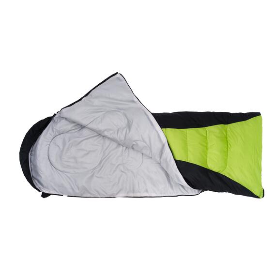 Спальный мешок ACAMPER HYGGE 2*200г/м2 (black-green), Цвет: черно-зеленый, фото , изображение 4