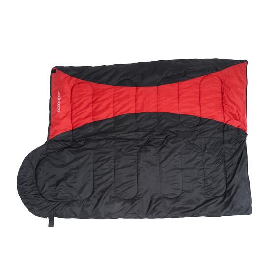 Спальный мешок ACAMPER HYGGE 2*200г/м2 (black-red), Цвет: черно-красный, фото , изображение 4