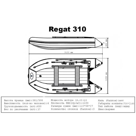 Лодка ПВХ Big Boat Regat (Регат) 310, фото , изображение 7