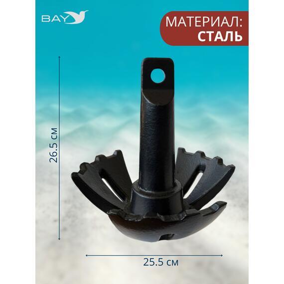 Якорь для лодки ПВХ зубчатый-речной 8.16 кг (18 фунтов), фото , изображение 2