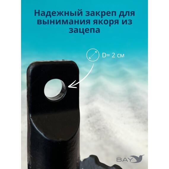 Якорь для лодки ПВХ зубчатый-речной 5.4 кг (12 фунтов), фото , изображение 5